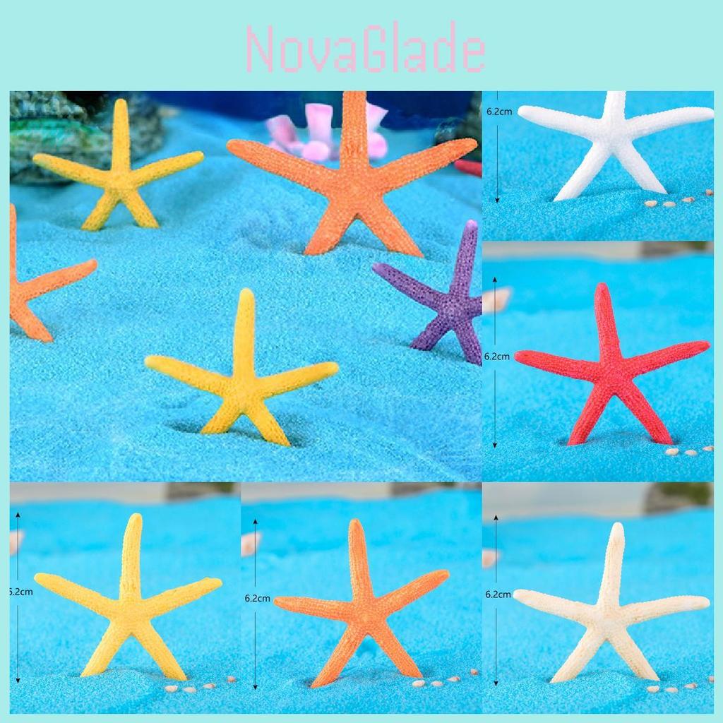 Colorful Mini Starfish Resin Craft Decorations For Aquarium And Fish Tank