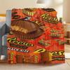 Плед Reese's Peanut Butter Cups - Солодкий дизайн цукерок, ідеально підходить для затишних вечорів на дивані та декору спальні