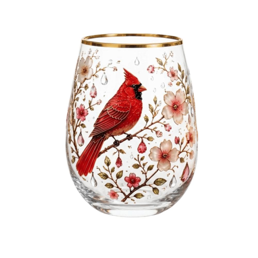 Transparent Embossed Glass Cup Bee Bird Pattern Mug Multi-Purpose Clear Milk Cup Gifts