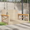 Vidaxl Rocking Bench, Beige, 63X62X40 Cm, Poly Rattan