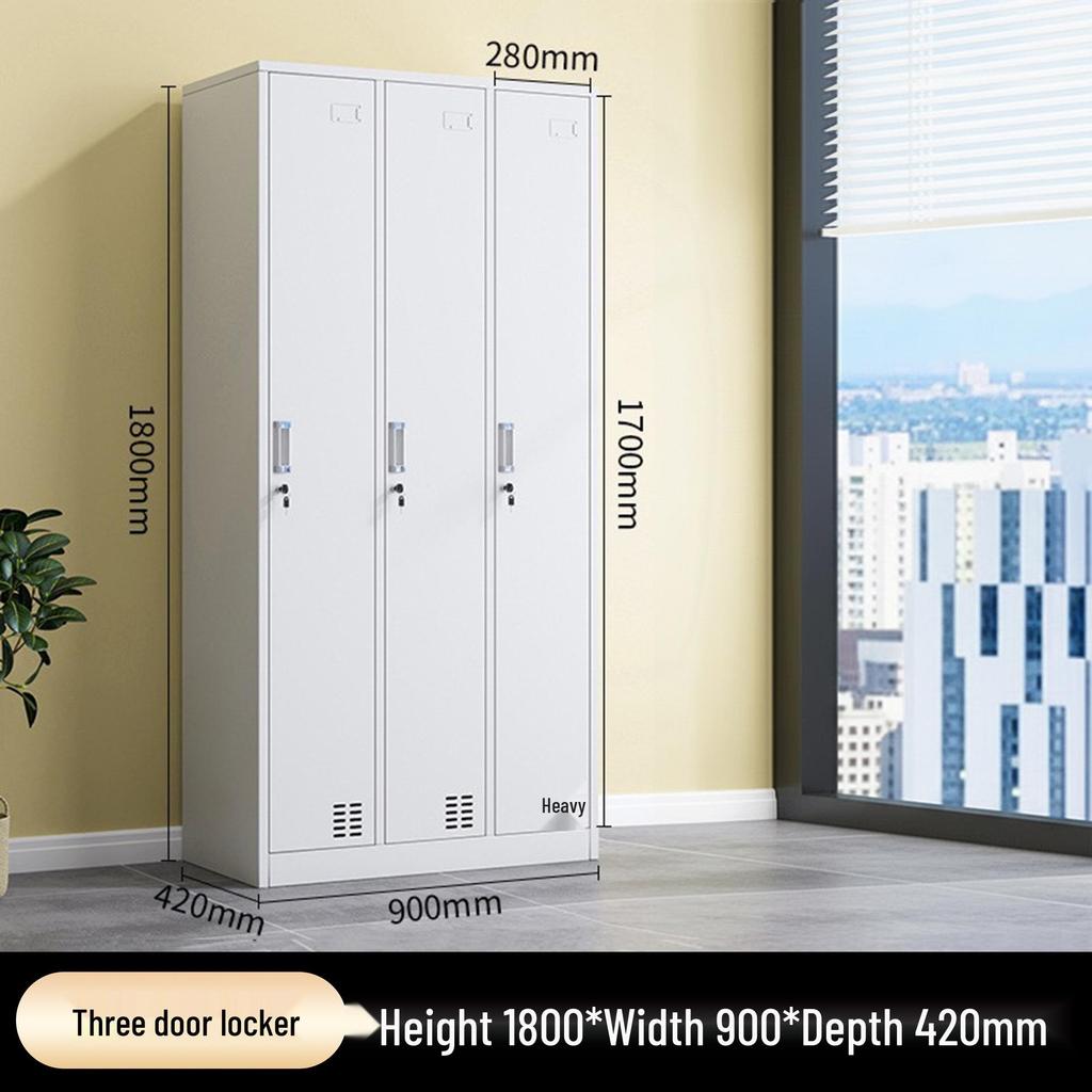 Multi-Door Steel Storage Locker with Lock for Dorm, Bathroom, or Apartment