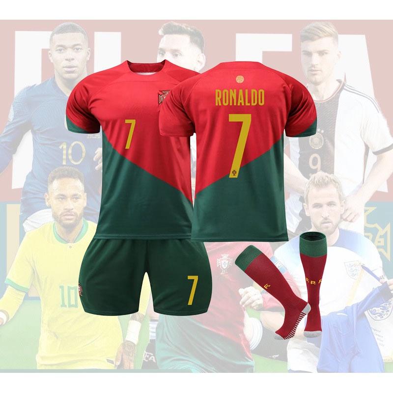 Premium 2223 Portugal Fußballbekleidung Set Atmungsaktives Material Für Kinder Und Erwachsene