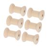 50pcs Wood Spools Polished Recyclable Retro Empty Spools Wooden Thread Spools for Crafts Arts
