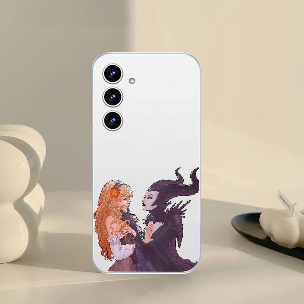

M-Maleficent Phone Case For Samsung Galaxy S21 S22 S23 S24 S25ULTRA FE Ultra Plus5G A52S Transparent Cover S9