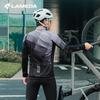 Mens Windproof Fleece Cycling Set Long Sleeve Bib Pants Thermal Jacket Road Bike Riding