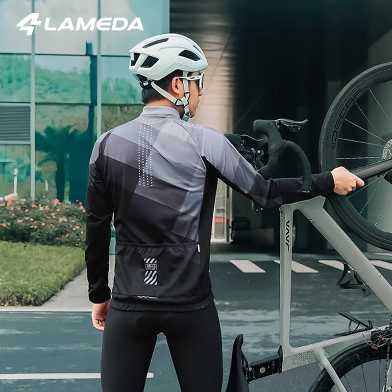 Mens Windproof Fleece Cycling Set Long Sleeve Bib Pants Thermal Jacket Road Bike Riding