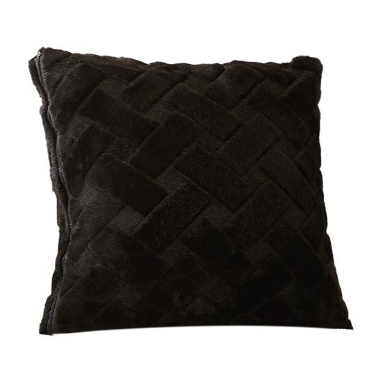 Plüsch-Kissenbezug Flauschiger Überwurf-Kissenbezug Quadratischer Kissenbezug mit verdecktem Reißverschluss für Wohnzimmer Schlafzimmer Heimbüro Dekoration