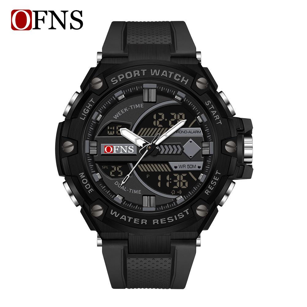 Oufannishi Luminous Men s Multifunctional Sports Watch with Timer & Alarm