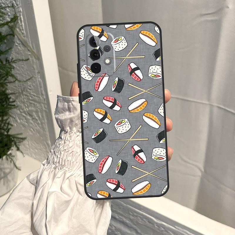 Japanese Sushi Food Case For Samsung Galaxy A56 A36 A16 A06 A54 A34 A14 A13 A53 A12 A22 A32 A52 A35 A15 A55 A17