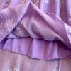 Sweet Stitched Ruffle Hem round Ne Princ Long Dress Women Spring Autumn Belted Waist Women Dress