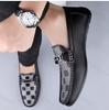 Mode Brittisk Stil Retro Mode Vardagliga PU Läderskor för Herr 2025 Höst Nya Lågskurna Bekväma Mode Slip-on Loafers