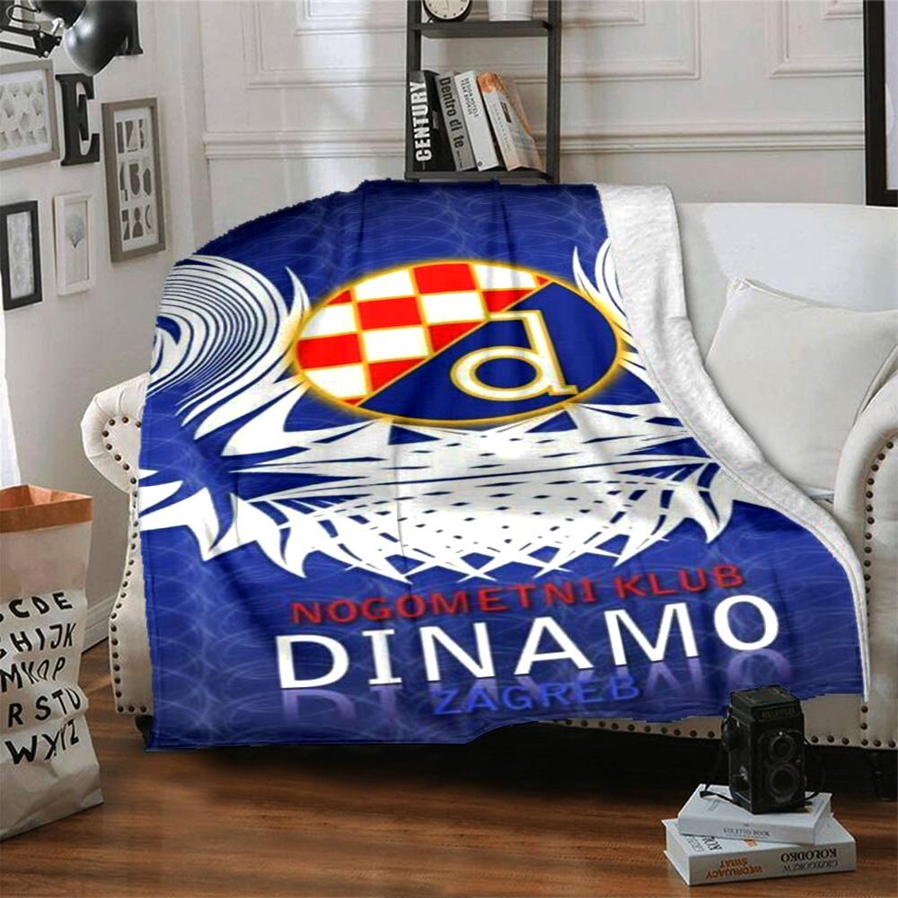 Dinamo Zagreb Print Flanelldecke Hohe Qualität Warm Bequem Decke für Alle Jahreszeiten Perfekt für Geschenke Heimdekoration