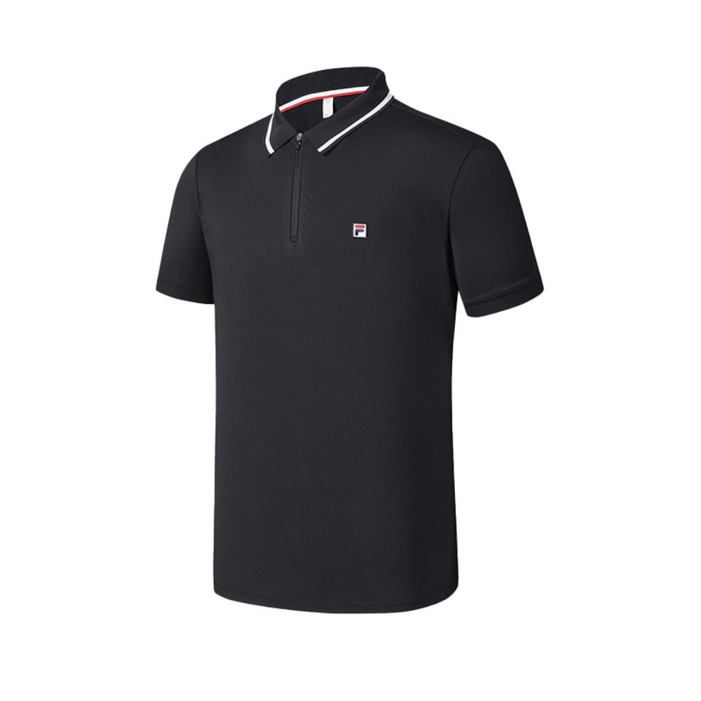 New FILA Athletics Polo Shirt Men's Pitch Black A11M523106FBK