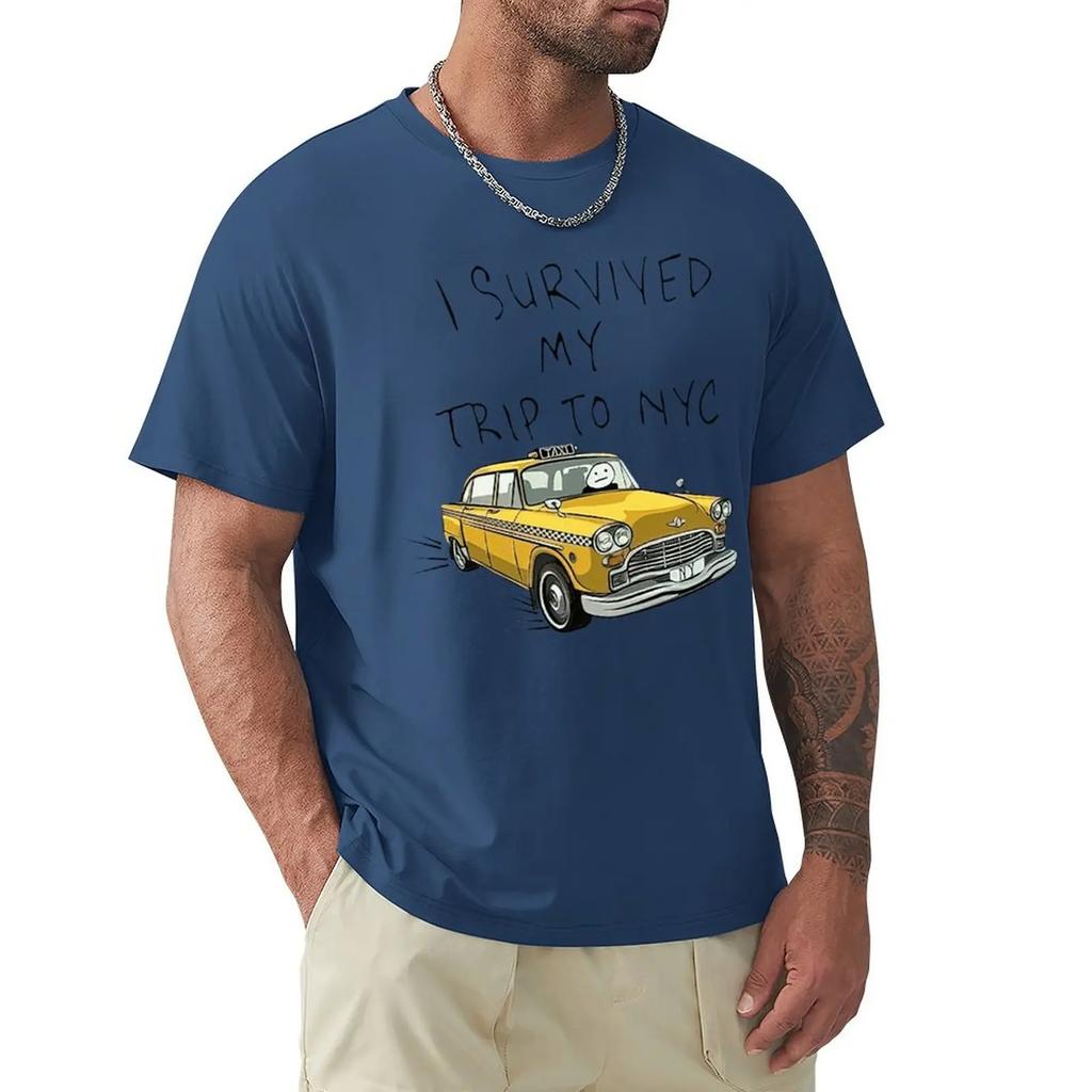 Tom  Same Style I Survived My Trip To NYC T Shirt Harajuku Short Sleeve T-shirt 100% Cotton Graphics Tshirt Tops