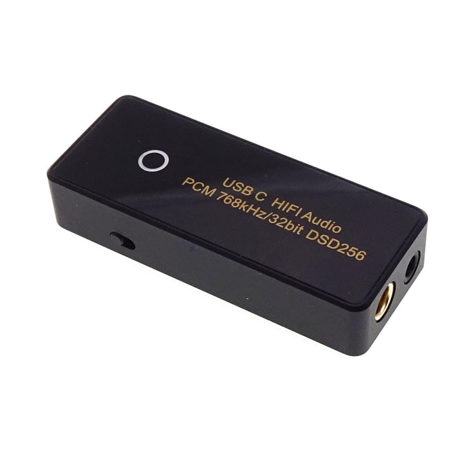

Professional HiFi Type C Decoders Adapter Double Low Noise Power And 16-600Ohm Headphones Compatibility синій