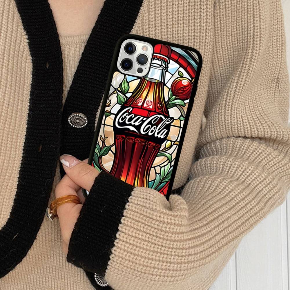Hot C-Coca Drinks C-Cola Phone Case For IPhone 17 16 Pro Max Air 13 12 Mini 14 15 Plus 11 PC+TPU Back Cover