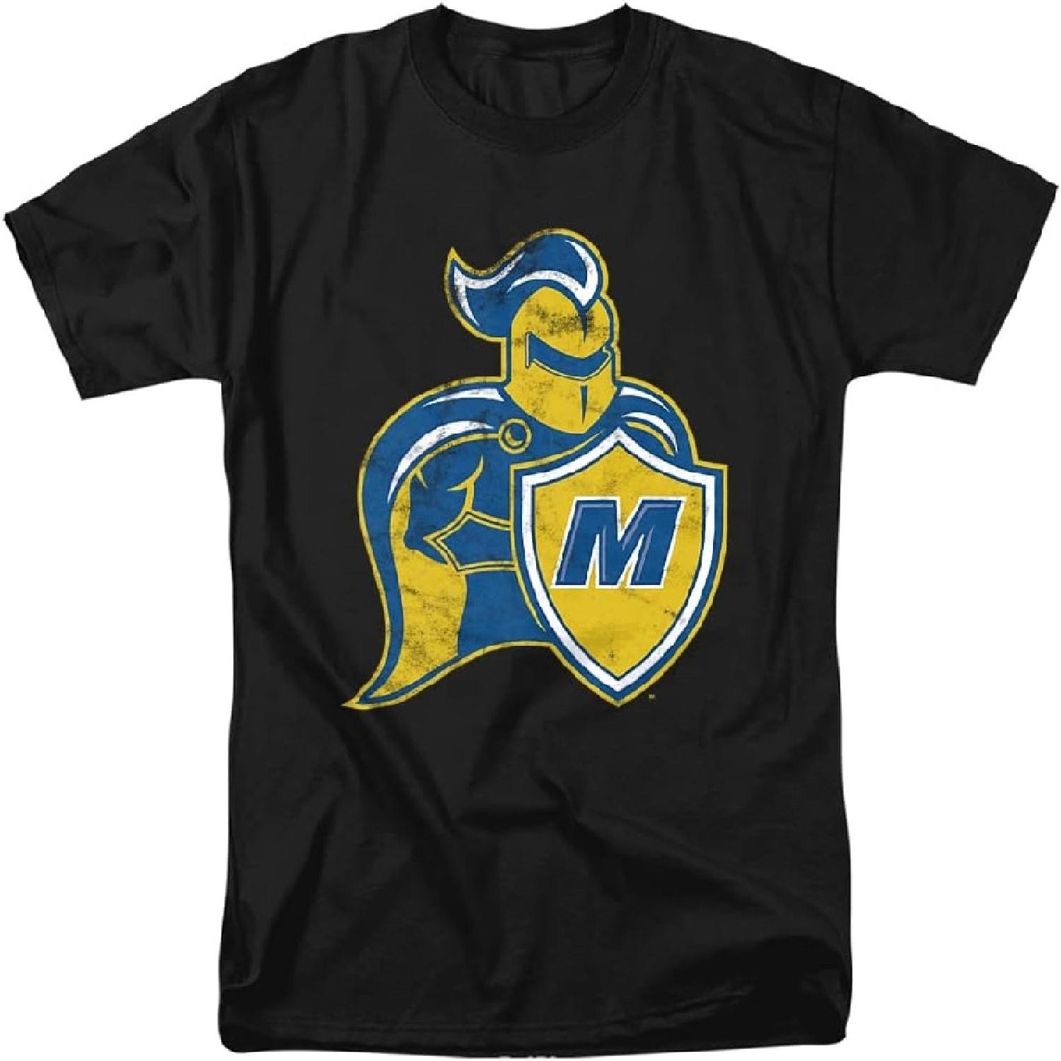 Madonna University Official Distressed Primary Logo Unisex Adult T Shirt XXXXXL чёрный