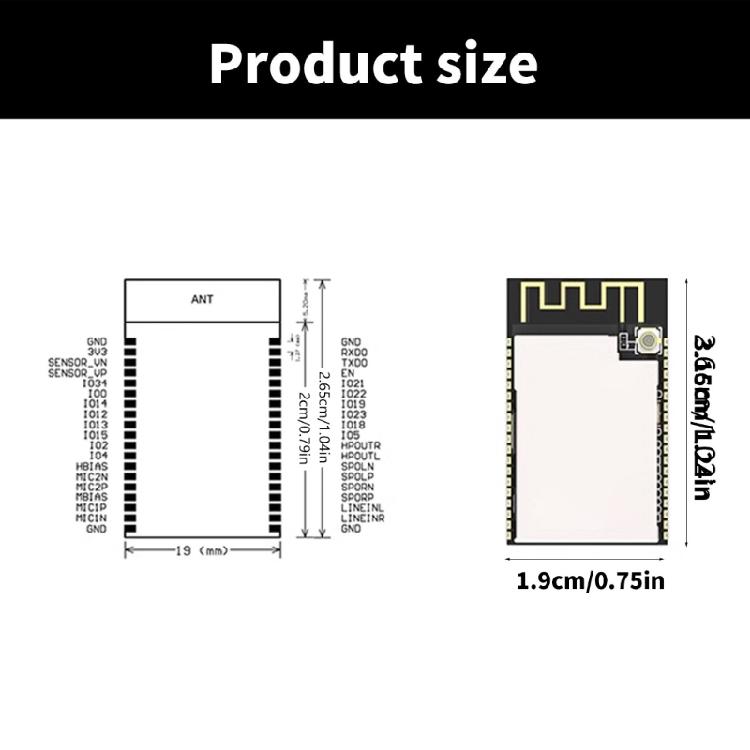 ESP32-A1S Energy Efficient Wireless Communication Module With Antennas for Devices Connectivitys