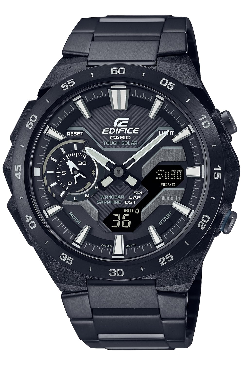 

Годинник Edifice Bluetooth оснащений сонячним сапфіровим склом, чорним [Casio] [WINDFLOW ECB-2200YDC-1AJF для чоловіків