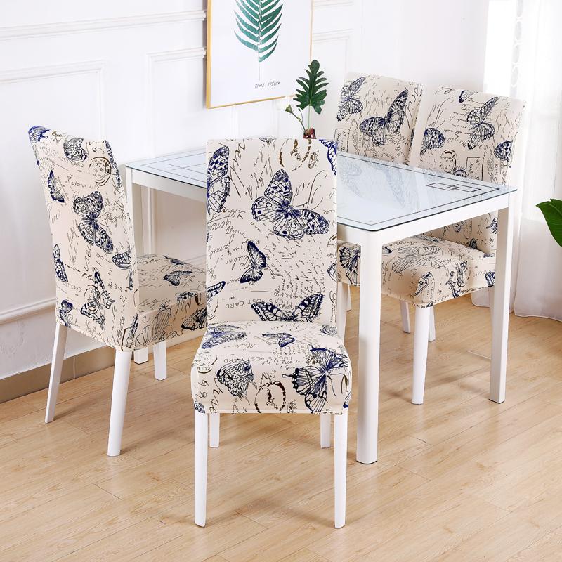 Boho-Muster bedruckter Stretch-Stuhlbezug für Esszimmer, Büro, Bankettstuhl-Schutz, elastisches Material, Sesselbezug