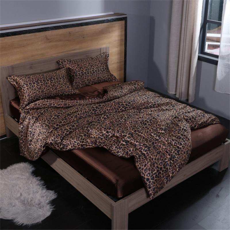 Luxury Mulberry Silk Bedding Set with Duvet Cover Fitted/Flat Bed Sheet Pillowcase Blending Silk Sheet Set Silky Satin Bedsheet