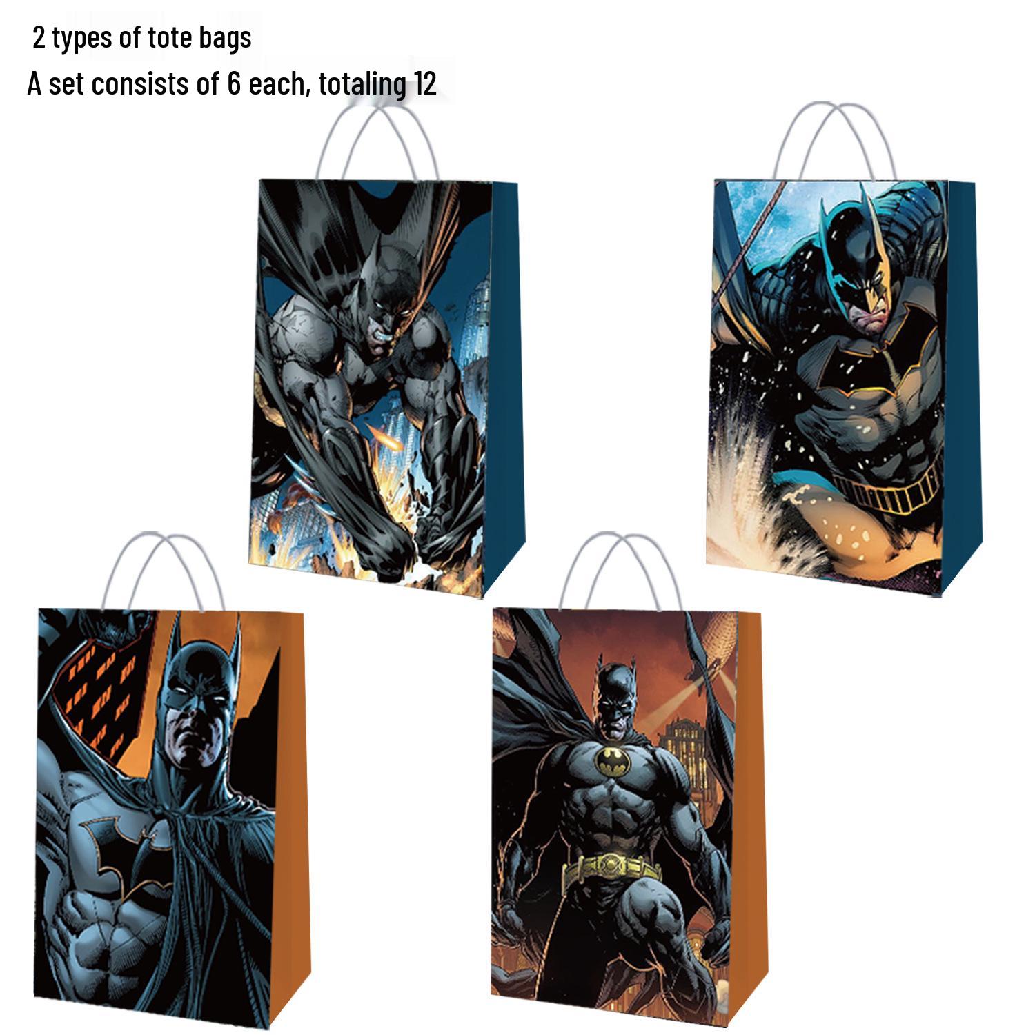 Batman Holiday Birthday Party Kraft Gift Tote Bag