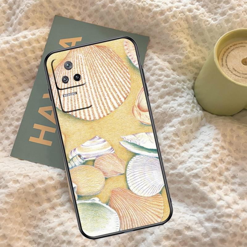Seashell Shell Sea Art Case For Xiaomi 14T 13T Pro 11T 12T 13 14 15 Ultra POCO X7 Pro X3 X5 X6 F5 F6 M6 Pro Cover