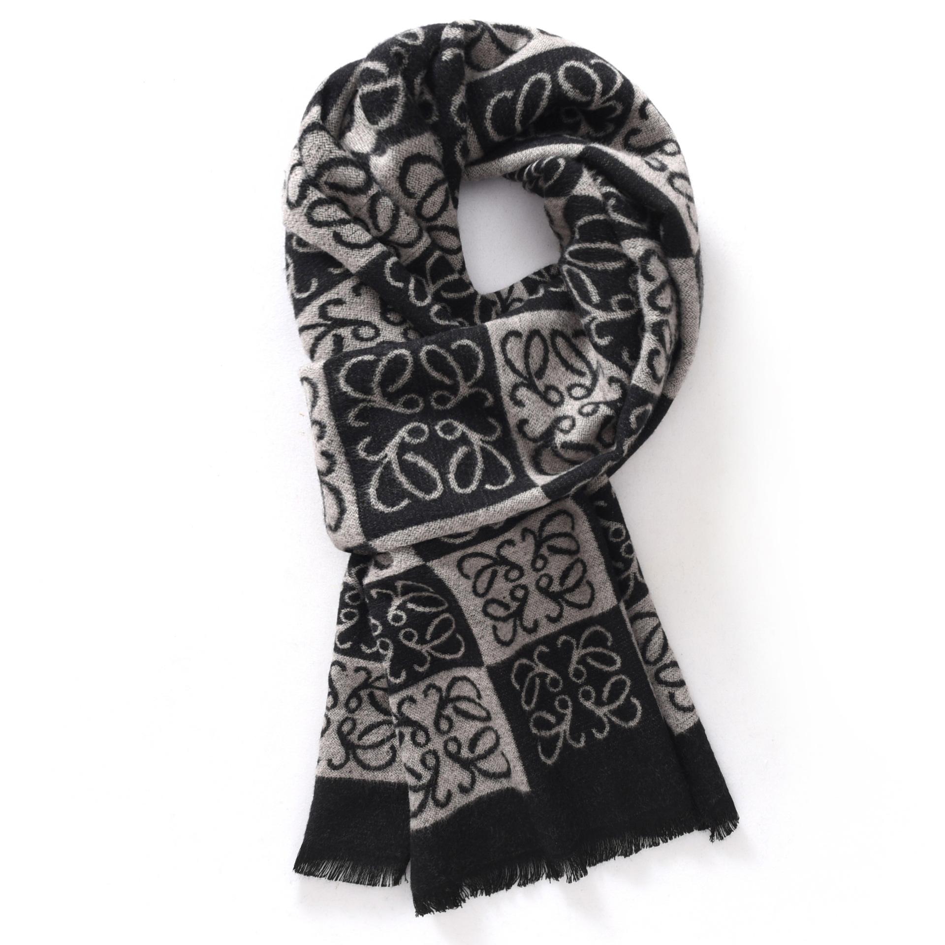 

Мужской шарф осенне-зимний утолщенный из имитации кашемира теплый шарф модный длинный модный чехол для шеи 180*30cm