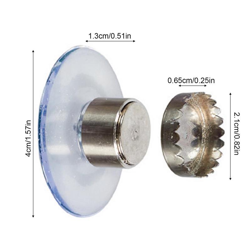 Stainless Steel Suction Cup Soap Hanger Magnetic Wall-mounted Removable Soap Dish for Bathroom Toilet Kitchen Sink Accessories