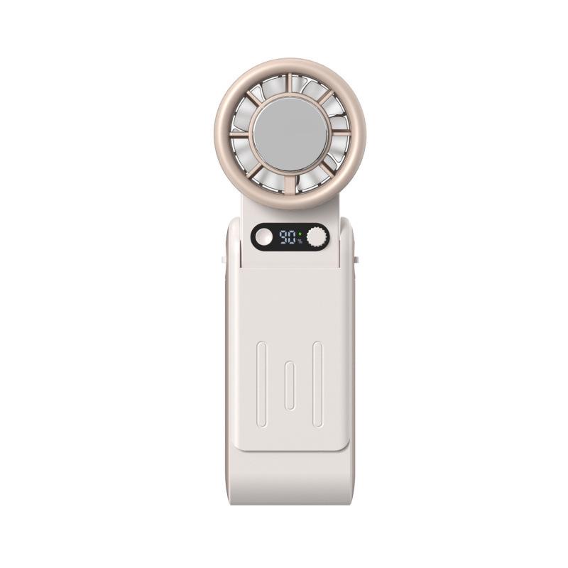 

Portable Rechargeable Handheld Fan with High-Speed Semiconductor Cooling and Folding Design 60*61*176 off білий колір