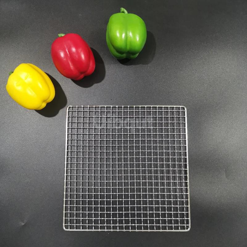 304 Edelstahl Rechteck Quadrat BBQ Netz Maschengrill Antihaft Backmatte Outdoor Grillteil Roste Heißluftfritteuse Gitter Kochen
