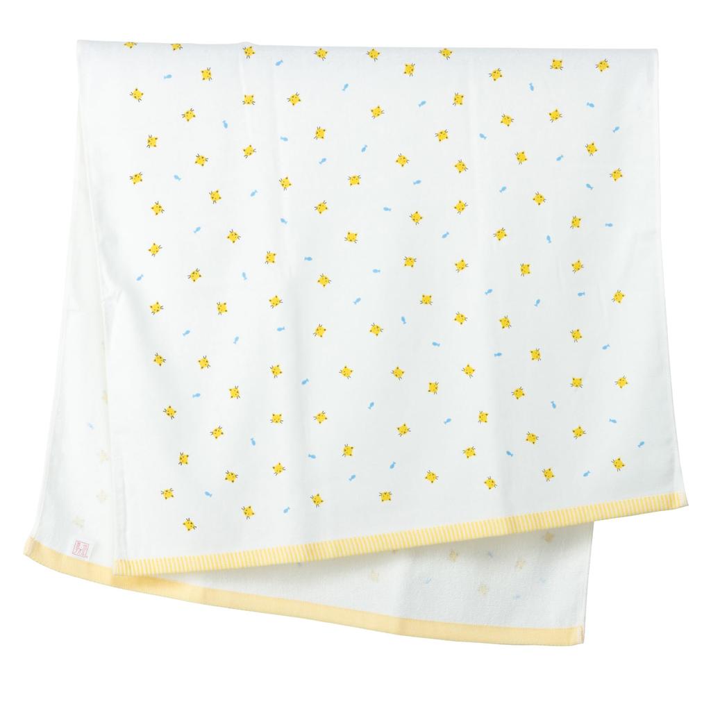 Nishikawa Bath Gauze Senshu Retro Animal Made In TT19002005 Towel, 60x120cm, Washable, & Pile, Thin, Quick-Drying, Lightweight, Print, Cat, Japan,