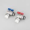 Brass Plated Angle Ball Valve for Floor Heating Manifold with PPR Single Heat Fusion Male Thread