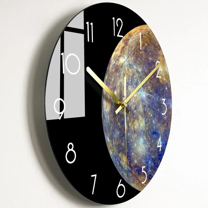 Bedroom Glass Wall Clock Nordic Large Modern Kitchen Wall Clocks Thick Watches Novelty Living Room Watch Home Decor M2R3O9