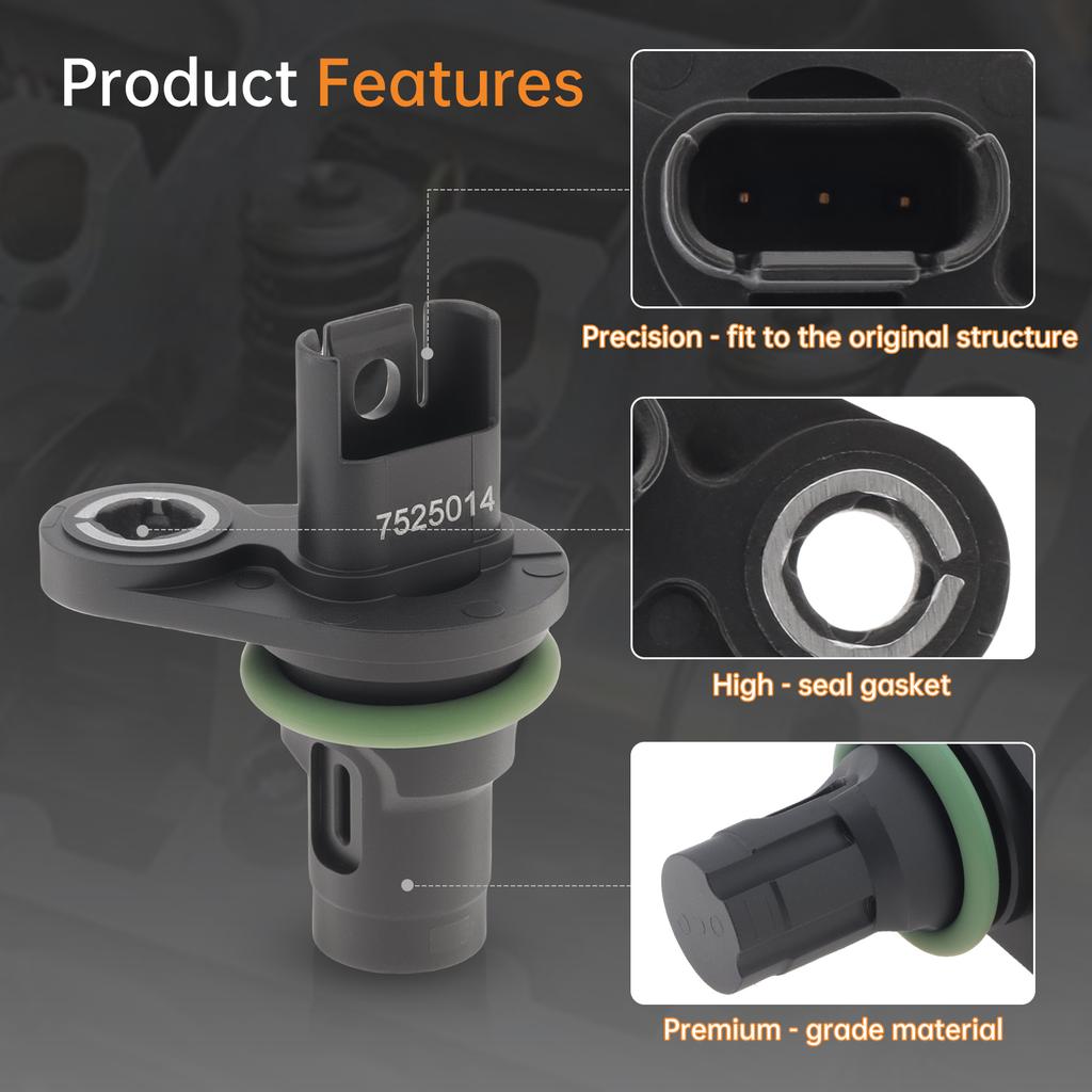 2pcs 13627525014 Car Camshaft Crankshaft Position Sensor for 528i 535i X6 325i 325xi 330i 330xi 328i 335i 1 Series M