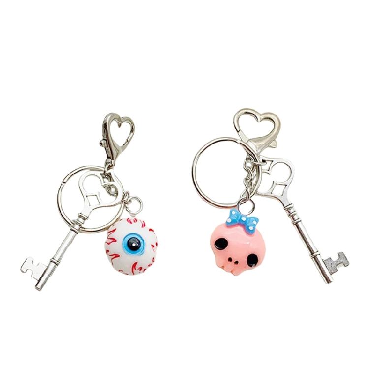 Stylish Beaded Eye Keychain Multifuntional Jewelry Fashion Bag Accessory Portable Key Holder Haloween Theme Key Ornament
