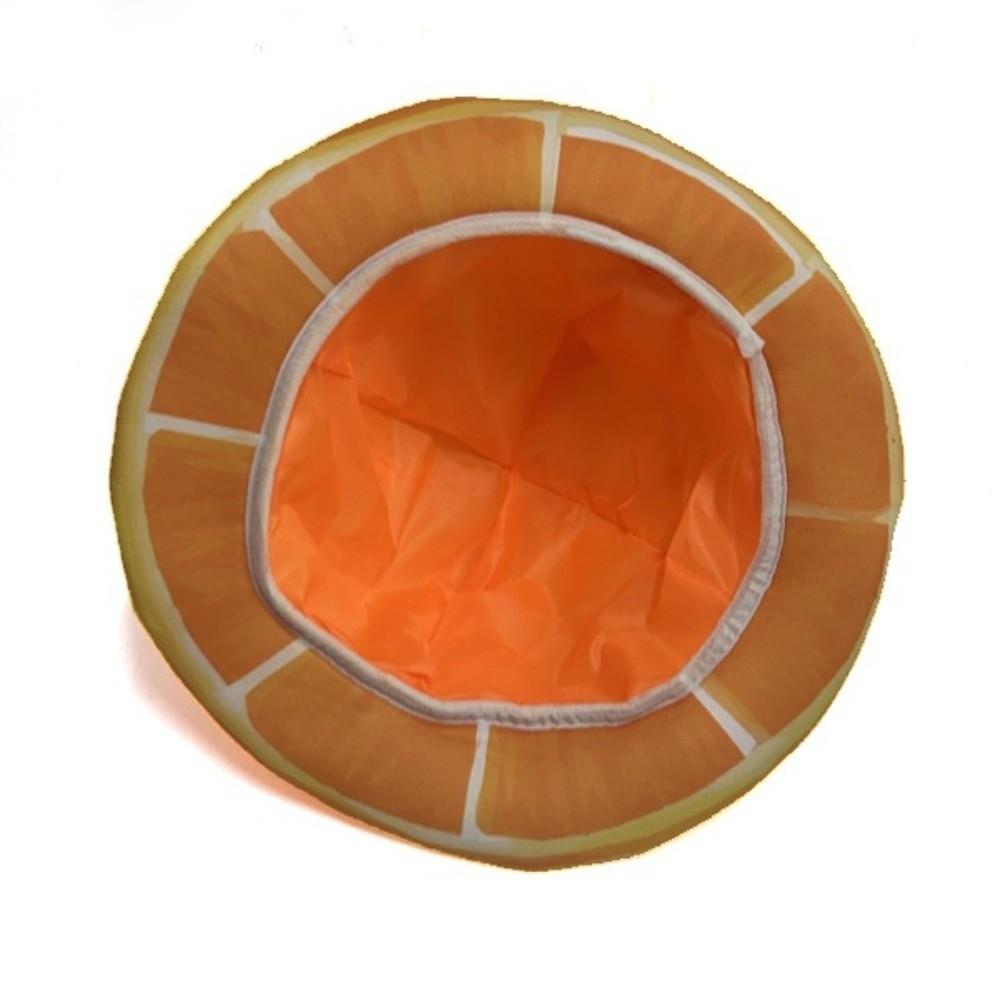 Comfortable Plush Orange Hat Cute Halloween Cap Costume Accessories Bucket Hat Festival Event