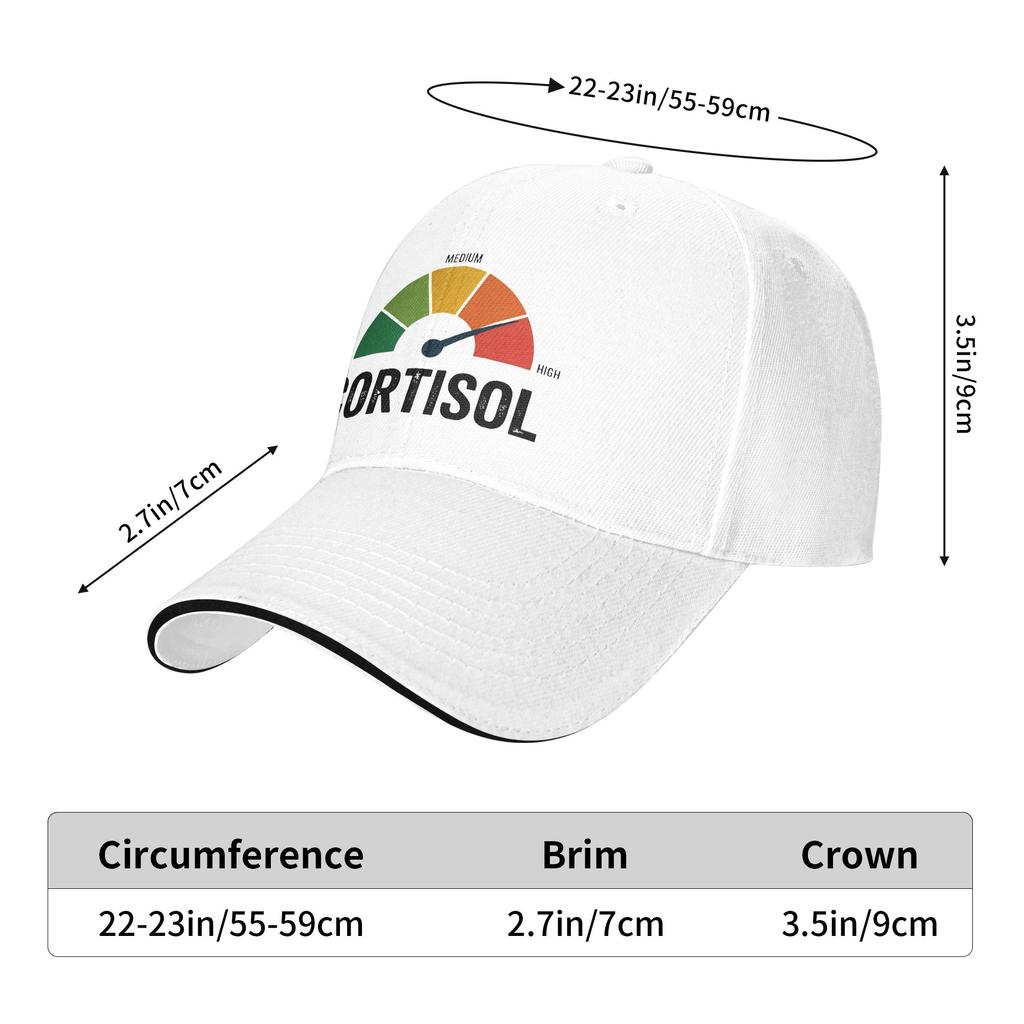 Funny Low Cortisol Levels Sun Baseball Cap Summer Unisex Men Custom Trucker Hat Adjustable Casual Outdoor Sport Snapback Cap