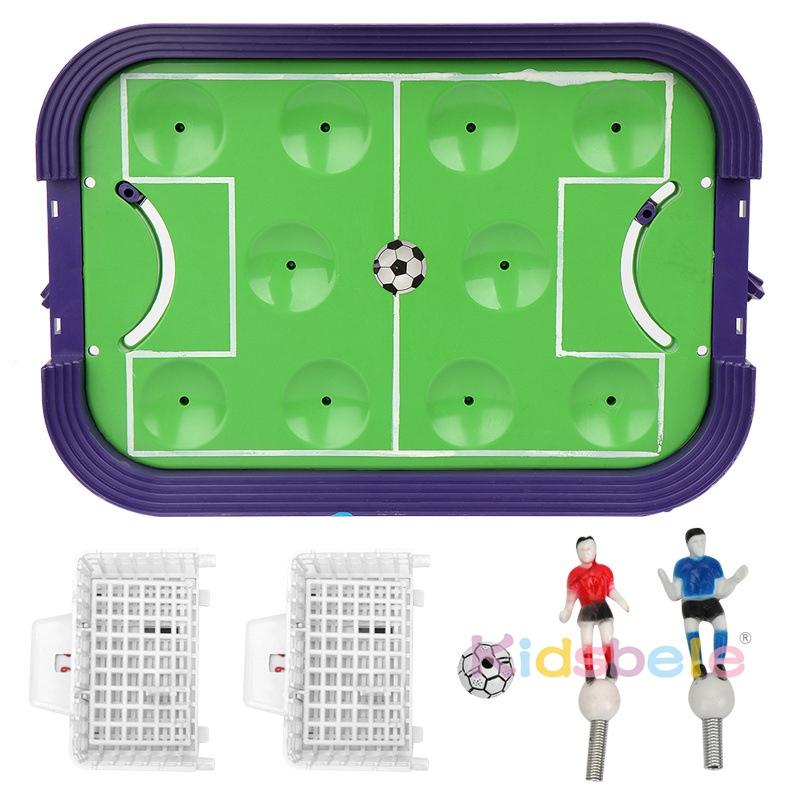 Mini Tabletop Table Soccer Shooting Defending Board Game Double Play Spring Football Field