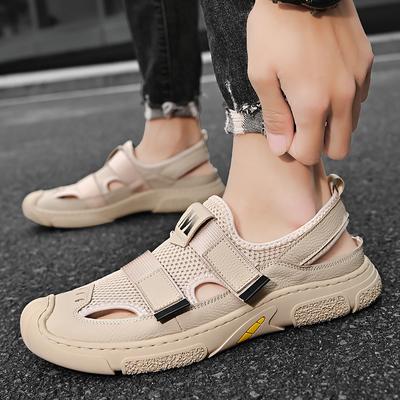 Genuine Leather Men Shoes Summer Outdoor New Men's Sandals Lightweight and Deodorant Sandals for Men 38-46