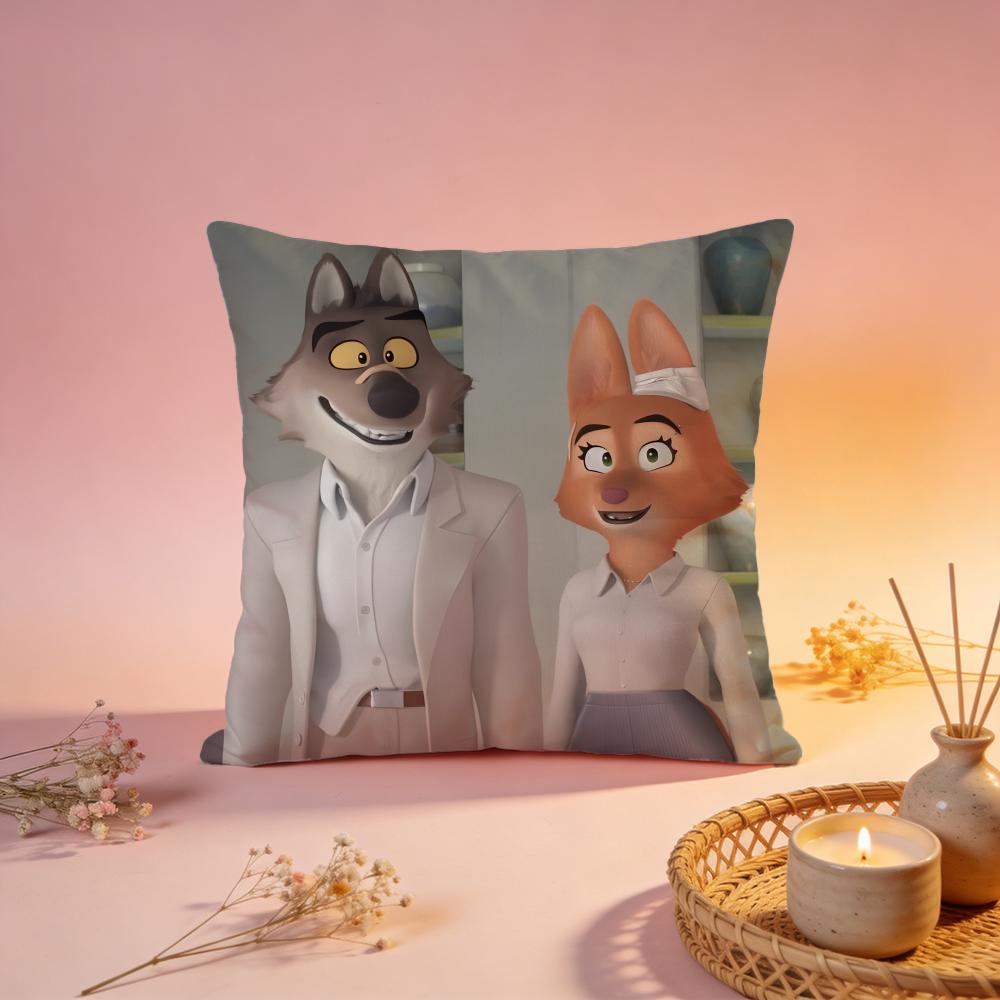 Stylish TThe Bad Guysable Cushion Cover Comfortable Durable Pillow Cover MultiScene for Home Office Car Sofa
