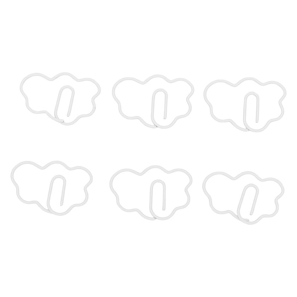 100 Pcs   Shaped Paper Clips Cute Fun Decorative Iron Bookmarks Planner Clips with Transparent Box for Study Work