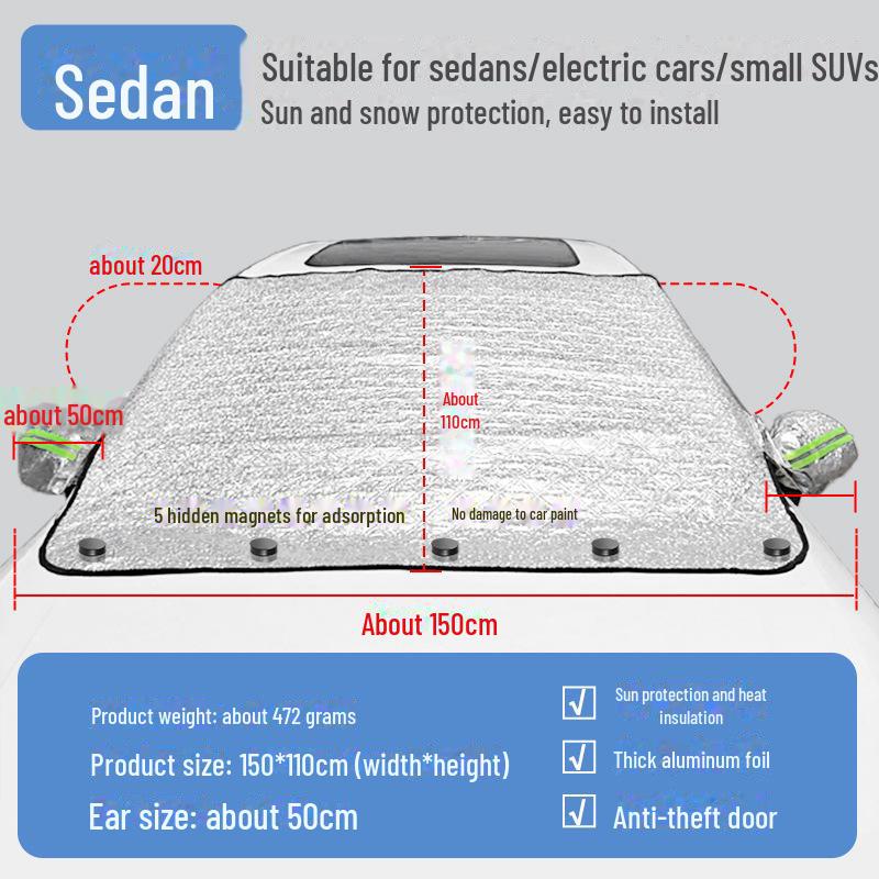 Car Sunshade: Heat Insulation Front Window Cover for Summer and Winter