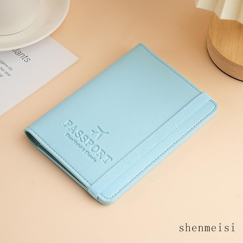 Fashion PU Strap Passport Wallets Women Men Passport Holder Case Ticket Holder ID Card Holder Passport Covers Travel Accessories