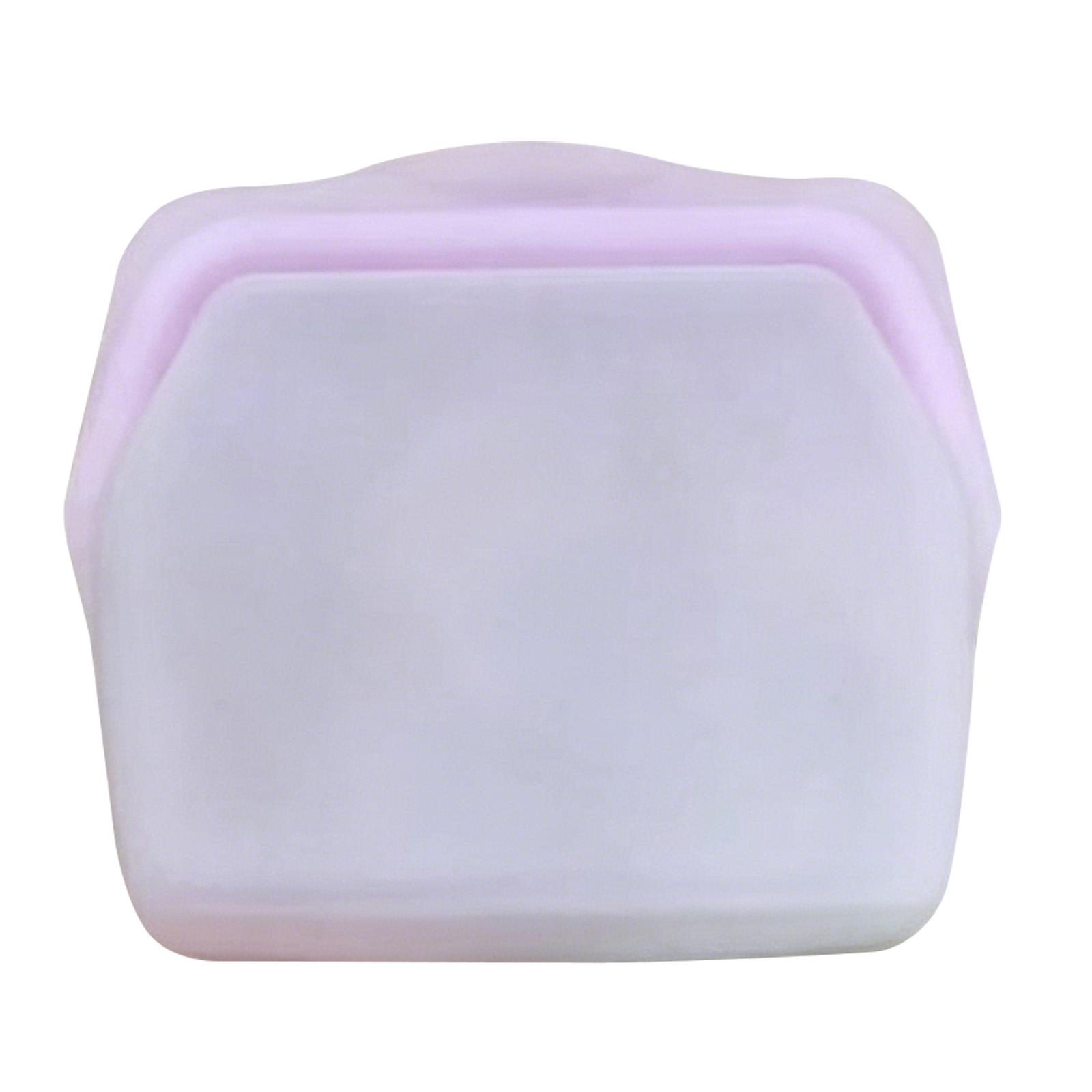 

Reusable Silicone Storage Bag 600ml Leakproof Food Grade Material with Zip Lock Seal for Kitchen and Travel Use One Size светло-фиолетовый