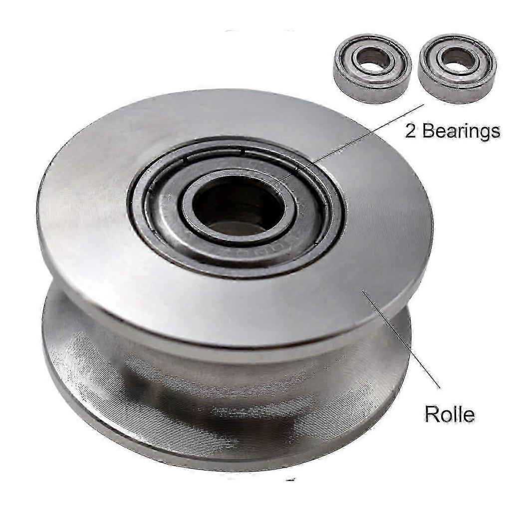 Puleggia di Sollevamento da 500 kg con 2 Cuscinetti e Ruota Cavo in Acciaio Inossidabile 304 da 48 mm per Edilizia/Ponteggi