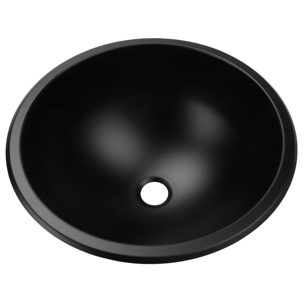 12 Inch Round Stainless Steel Sink Basin Round Oval Bowl Sink with 40mm Drain Outlet for Boat Caravan RV Motorhome