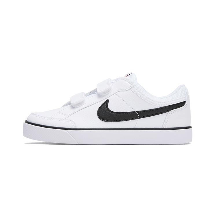 

Nike Capri 3 LTR Abrasion Resistant Cushioning Low top Skateboard Shoes White Black Children Aged 3 7 Years Old 579948-106 35