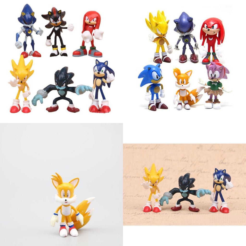 Sonic The Hedgehog Figures Pvc Collectible Ornaments For Kids And Fans