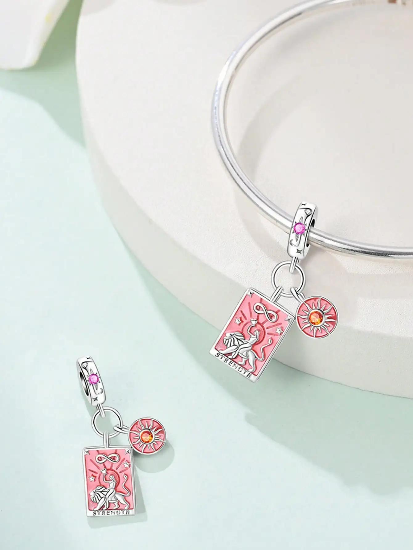 

Hot Sale Charms Bead 925 Silver Tarot of the Holy Mother Emperor Fit Bangle Bracelet Necklace DIY Jewelry